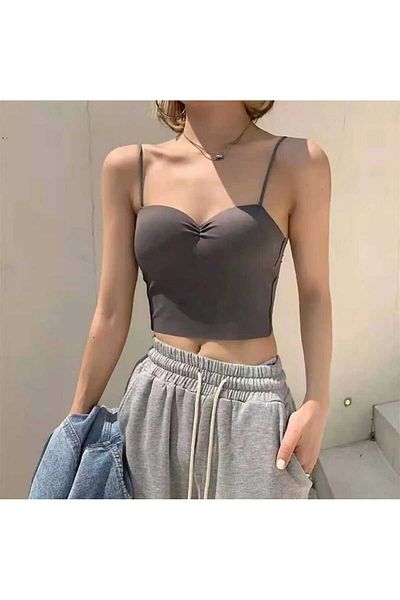 GARDIROZA Crop Bustier with Cups - Glop Hanging Model