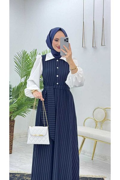 TARZI HAS Self Shirt Collar Dress