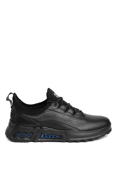 MARCOMEN 19463 Men's Genuine Leather Casual Shoes Black
