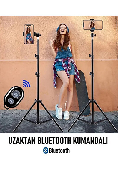 Protonust Bluetooth Kumandalı Tripod 2.1 Metre Metal Ring Lıght Lamba Ayağı 3...