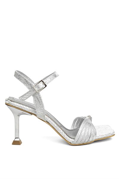 MİSS PARK MODA Miss Park Fashion Pm161 K200/2 Women's Evening Dress Shoes Silver