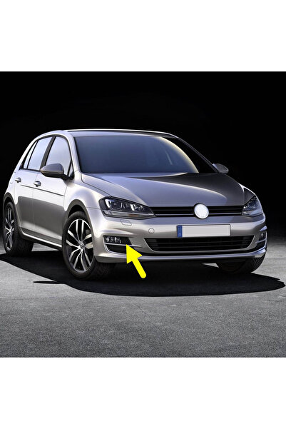 Bisra VW Golf 7 2013-2017 Ön Tampon Sağ Sis Farı Çerçevesi Kromlu 5G0853212E