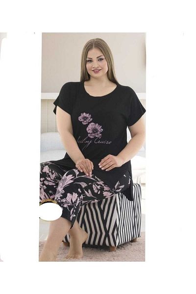 anne moda ankara Set de pijama Capri, cu mâneci scurte, elegant, de vară