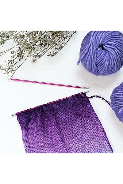KnitPro Zing 35 cm Örgü Şişi Renkli Metal