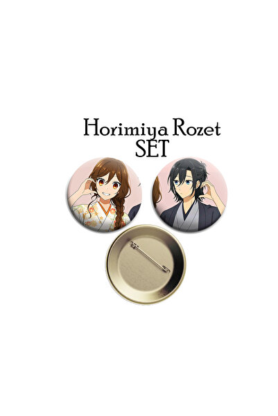 Akumastik Horimiya Miyamura și Hori Set de 2 bucăți de insigne 44 mm - Insign...