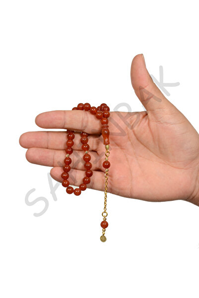 şahinbak Set de 33 mărgele de rugăciune din piatră naturală - Agat, Takke și ...