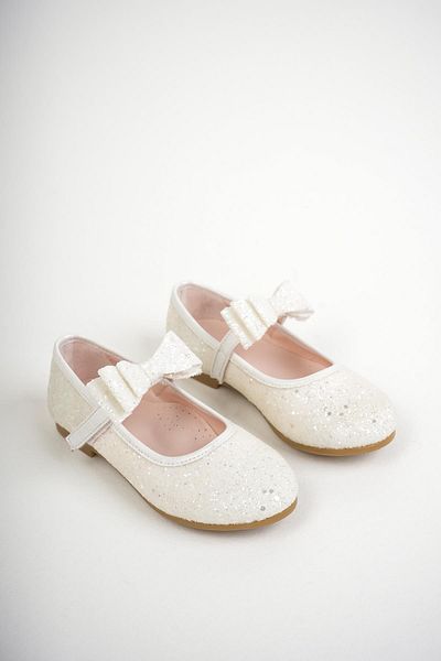 Pabuçland Incimoda Very Stylish and Very Comfortable Insole Orthopedic Children's Daily Glitter Bow Tie Ballerinas