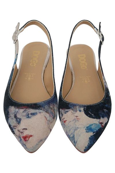 Dogo Balerini multicolori din piele vegana de dama - Design pentru dama