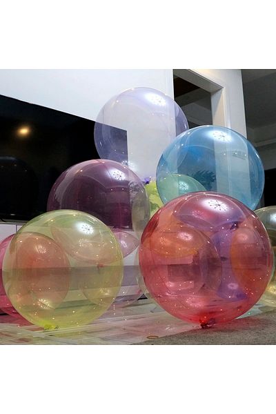 ELGALA TRANSPARENT BALLON 20 INCH (About 50 cm) 3 Pieces of Multi-Purpose Balloons That Can Be Embellished Inside