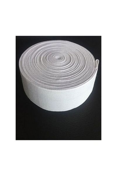 mrtbilisim 10 Meters Waist Leg White Skirt Rubber - 4 cm Quality Flat Rubber