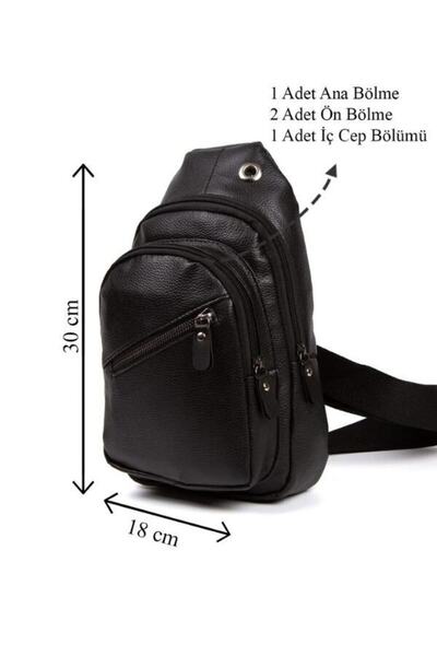 NEWISH POLO ACCESSORIES Geantă de umăr și talie din piele vegană neagră unisex