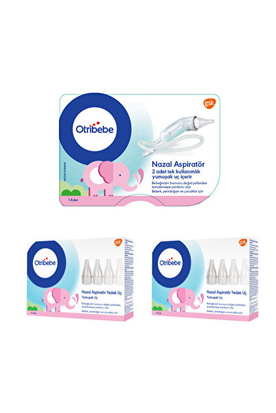 Otribebe YENİ Otribebe Yumuşak Uçlu Nazal Aspiratör + 2 X Nazal Aspiratör Yedek Ucu 10'lu SKT:06/2026