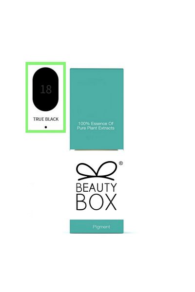 Beauty Box True Black Vegan Permanent Makeup Paint PMU Pigment Nontoxic Essence of Pure Plant Extracts 12ml