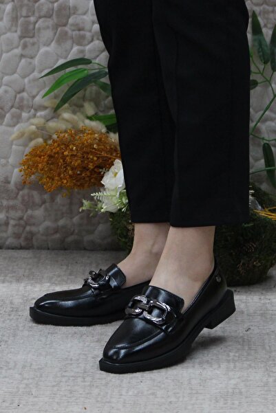 fort 16213 Черни удобни мокасини с катарама