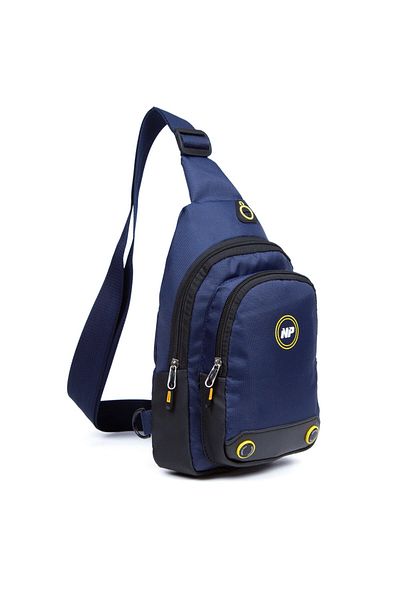 NEWISH POLO ACCESSORIES Geantă pentru bărbați, albastru bleumarin, din țesătură Qatro, cu urechi, geantă de umăr încrucișată, pentru iarnă (16X26CM)