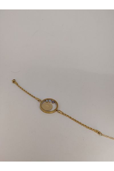 Romea Opening Quarter-Down Twist Chain Fanos Bracelet Decisions Steel Gold Color