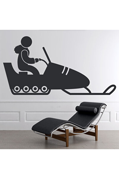 Modatools Kar Kızağı Ekstrem Sporlar Dekoratif Duvar Sticker Çıkartma Spor Sa...