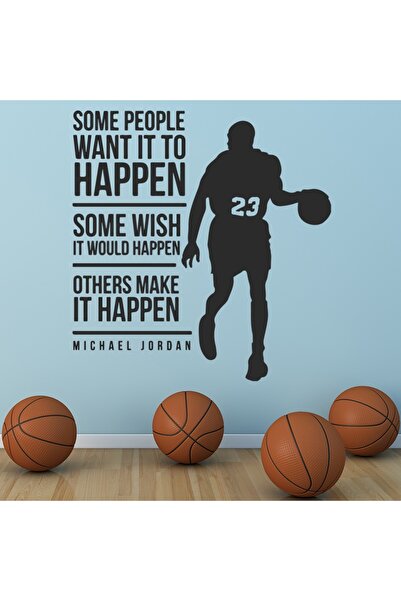 Modatools Olmasını Sağla Basketbol Michael Jordan Yazılı Dekoratif Duvar Stic...
