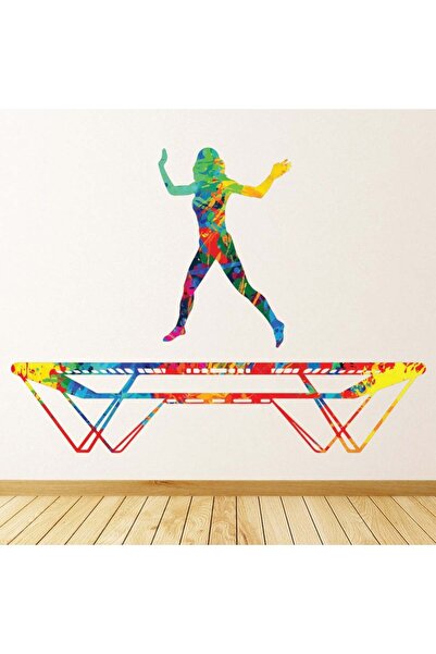 Modatools Boya Sıçrama Trambolin Jimnastik Dekoratif Duvar Sticker Çıkartma M...