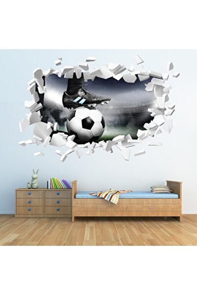Modatools Futbol Ayakkabısı Ve Topu Beyaz Tuğla 3 Boyutlu Delik Dekoratif Duv...