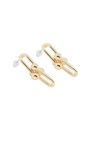 BY DİLEK ÇETİN ACCESSORY حلق من الفولاذ باللون الذهبي