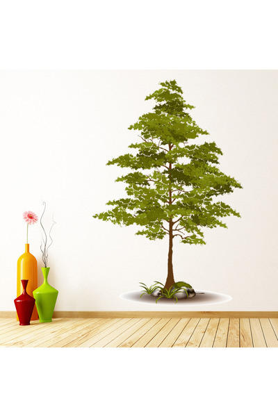 Modatools Yeşil Ağaç Ormanda Orman Dekoratif Duvar Sticker Çıkartma Ofis Otur...