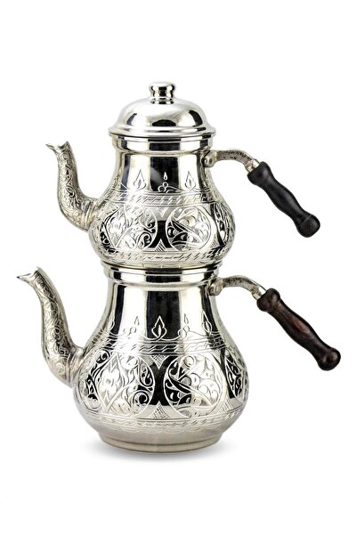 Sonay Bakırcılık Kalın Keski Işleme Küçük Armut Bakır Çaydanlık
