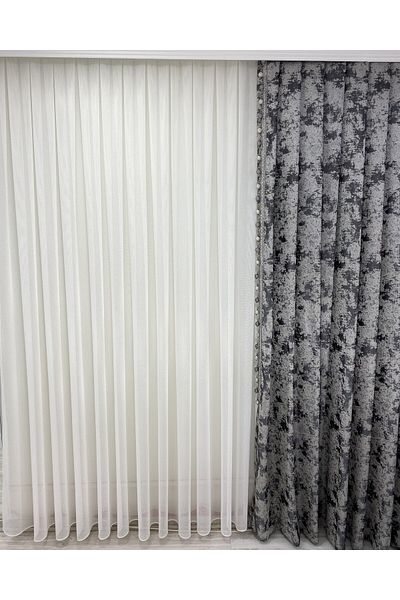 Brillant Rüyaper New Generation Linen Tulle Curtain 1/3 Tight Pleat