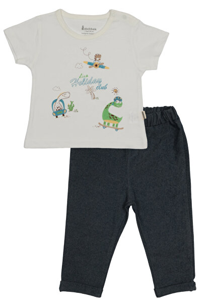 Melekpare Yazlık Erkek Bebek & Çocuk Alt Üst Takım Pantolon Tişört T-shirt 2'...