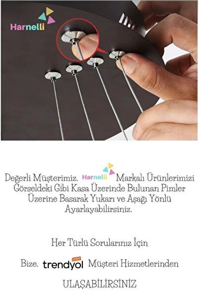 LUZ AMARİLLA 3 Renk Yanabilen Crystal Taşlı Ledli Avize