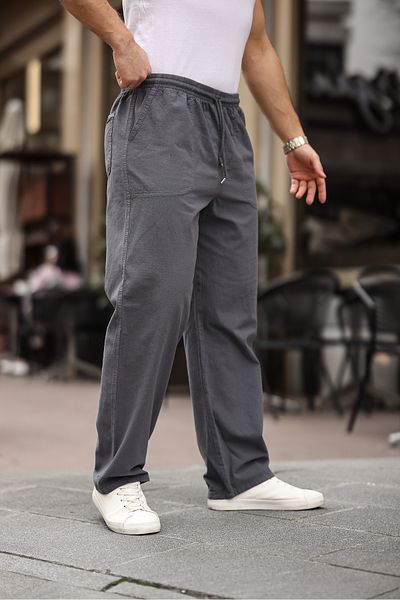 Minharir Pantaloni de vară pentru bărbați din in