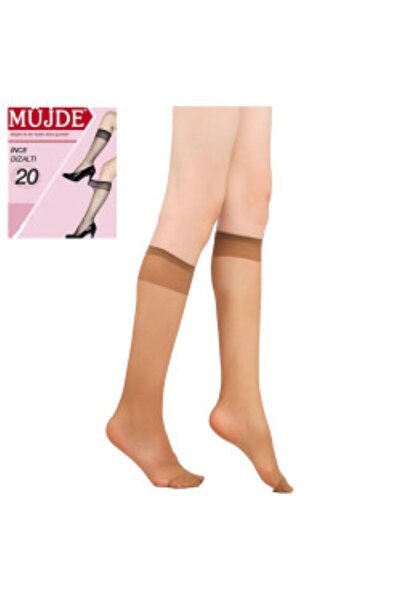 Müjde 4 τεμάχια κάτω από το γόνατο (2x δέρμα-2x μαύρο)