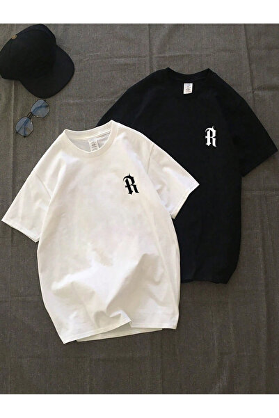 YUVEST Μπλουζάκι Blackrock - Μπλουζάκι με στάμπα Oversize Crew Neck με κοντό ...