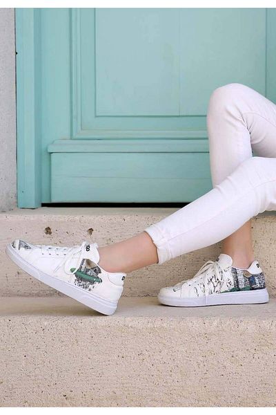 Dogo Pantofi de damă din piele vegană alb casual - Time To Go Design
