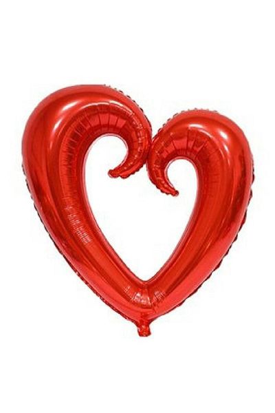 ELGALA Heart Shaped Foil Balloon Helium Balloon 100 cm