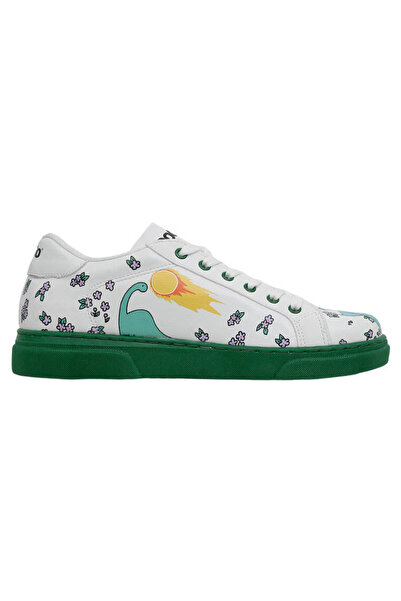 Dogo Kadın Vegan Deri Beyaz Günlük Sneakers - Life Goes On Tasarım