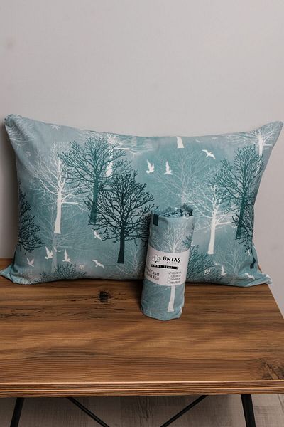 üntaş Life Battal Double Elastic Sheet + 2 Pillowcases Green Tree Ecçrşfağaç01