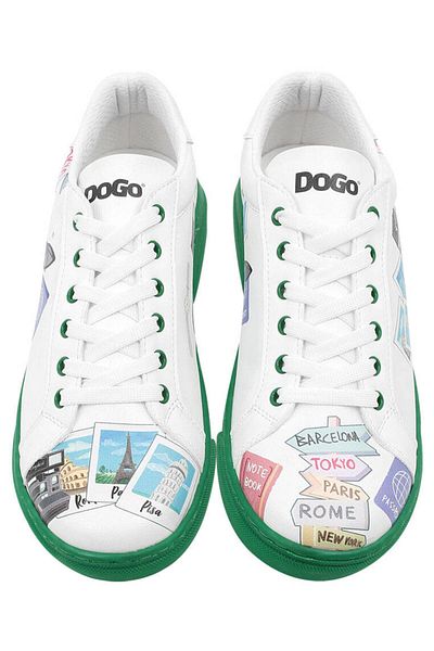 Dogo Дамски бели вегански маратонки от кожа - дизайн Ready To Travel