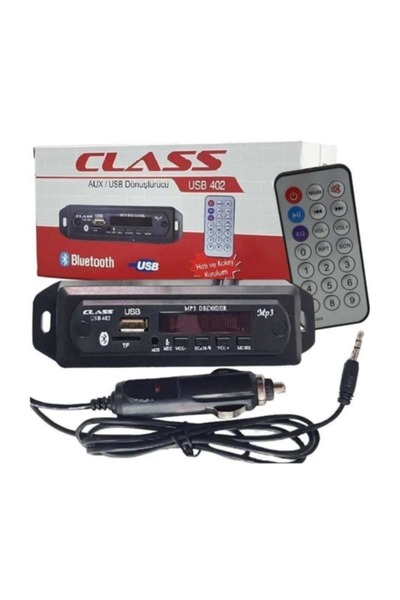 berdeser YENİ Oto Araba Teyp Mikrofonlu Bluetoothlu Mp3 Çevirici Usb 402