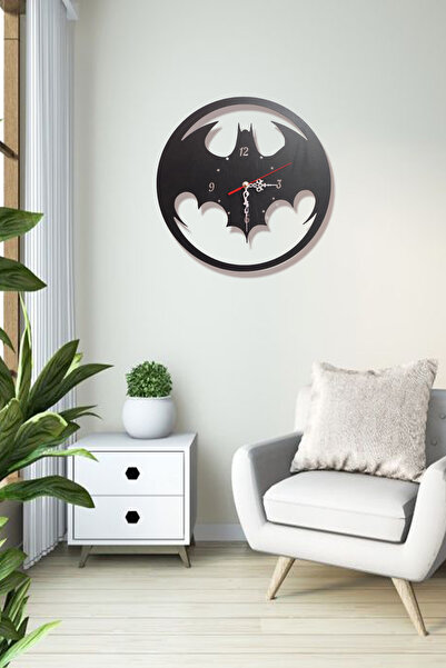 Ensa Design Batman figürlü ahşap duvar saati - Çocuk Odası Konsepti AHşap Duv...