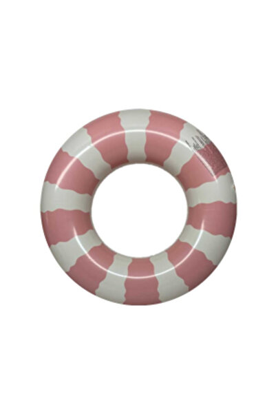 6 Yaş Ve Üzeri 70cm Pembe-Beyaz Zebra Model Şişme Çocuk/Yetişkin Deniz/Havuz Simidi