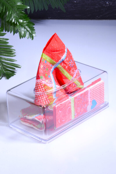 Bev Kitchen Clear Peçete Organizeri Şeffaf Z Peçetelik Akrilik Peçetelik