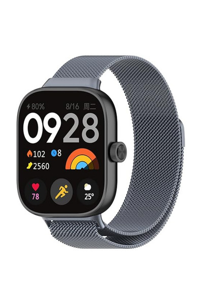 İncisoft Xiaomi Redmi Watch 4 / Redmi Watch 5 Uyumlu Paslanmaz Hasır Örgü Met...