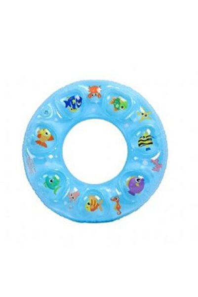 Çocuk 1-9 Yaş Mavi Renk Boncuklu 60cm Şişme Deniz/Havuz Simidi