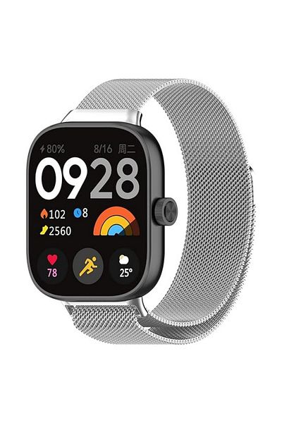 İncisoft ساعة Xiaomi Redmi Watch 4 / 5 - حزام ميلانو معدني من القش المقاوم للصدأ