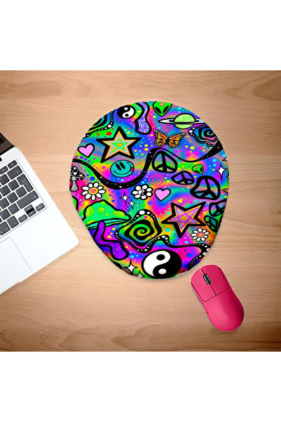 UcuruStore Πολύχρωμο Karamaşa Mouse Pad με Στήριγμα Καρπού