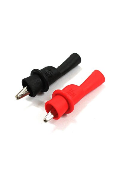 Koodmax - 1 Çift Krokodil ( Timsah ) Test Probu - Multimetre Pensampermetre Test Klipsi Kıskacı