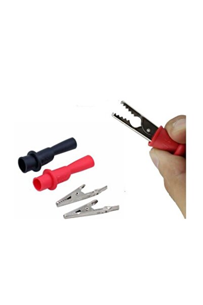 Koodmax - 1 Çift Krokodil ( Timsah ) Test Probu - Multimetre Pensampermetre Test Klipsi Kıskacı