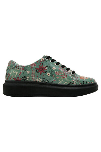 Dogo Kadın Vegan Deri Yeşil Sneakers - Spirit Animal Tasarım