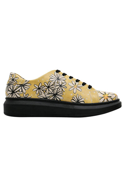 Dogo Kadın Vegan Deri Sarı Sneakers - Everything Will Be Okay Tasarım
